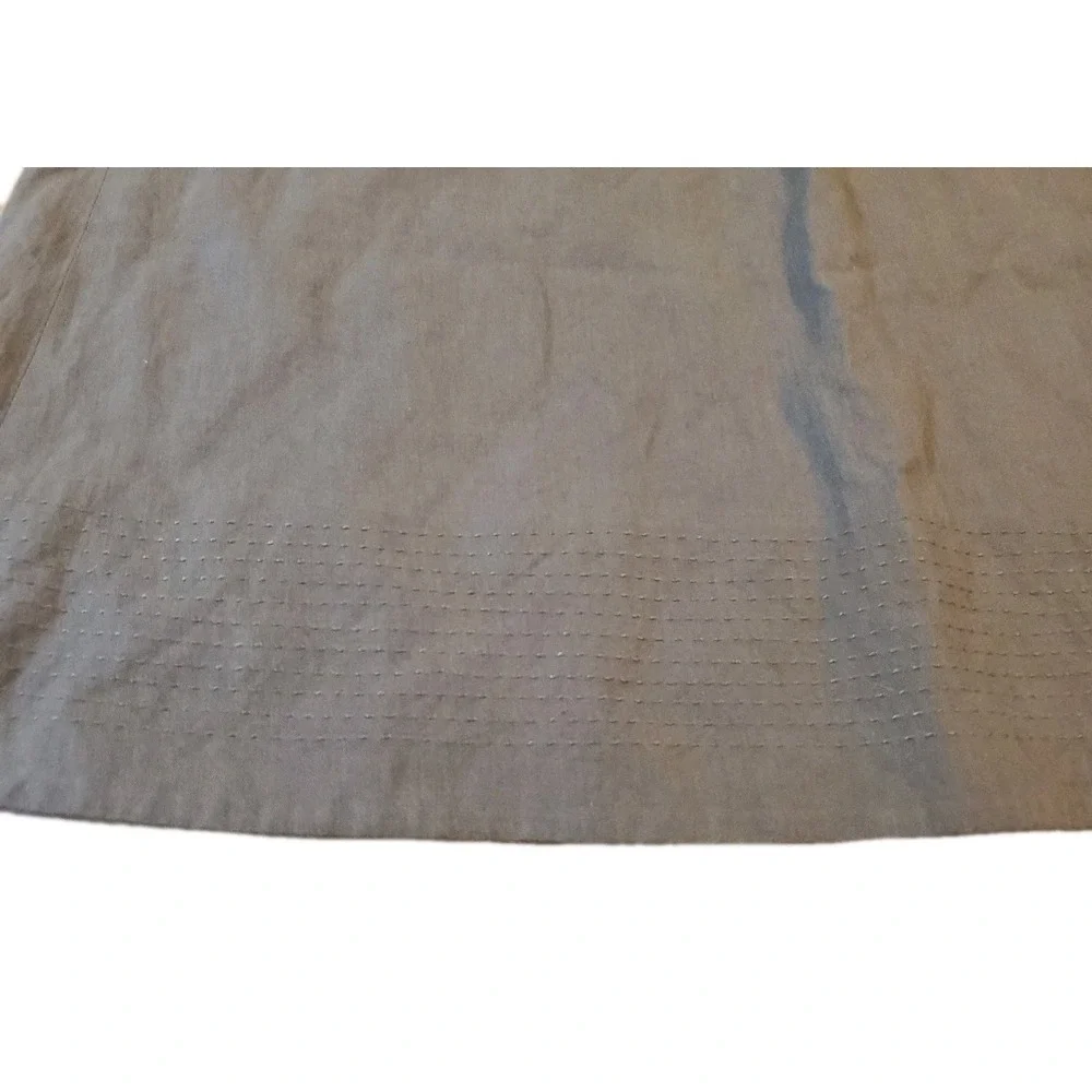 TALBOTS Petites Skirt Womens 2 Olive Green A Line Side Zip‎